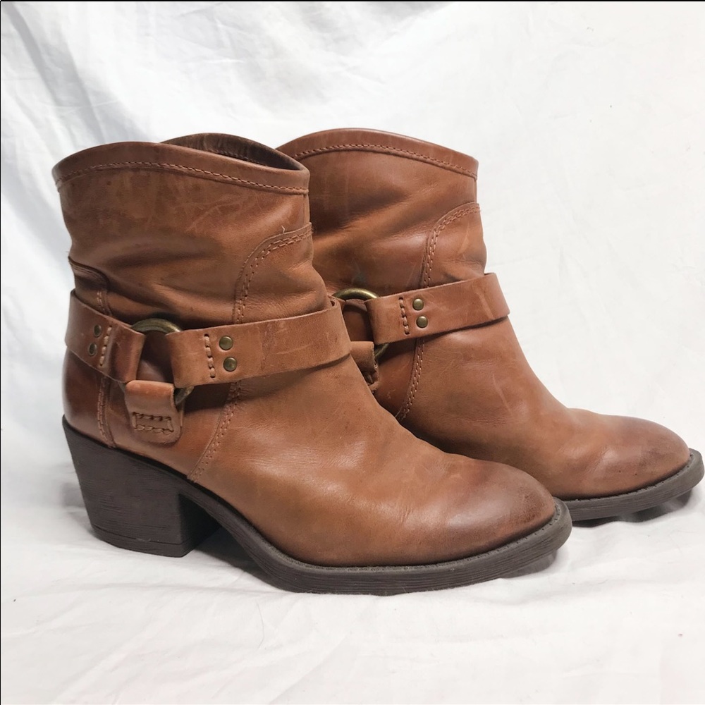 Lucky Brand Blue Jeans America Leather Ankle Boots